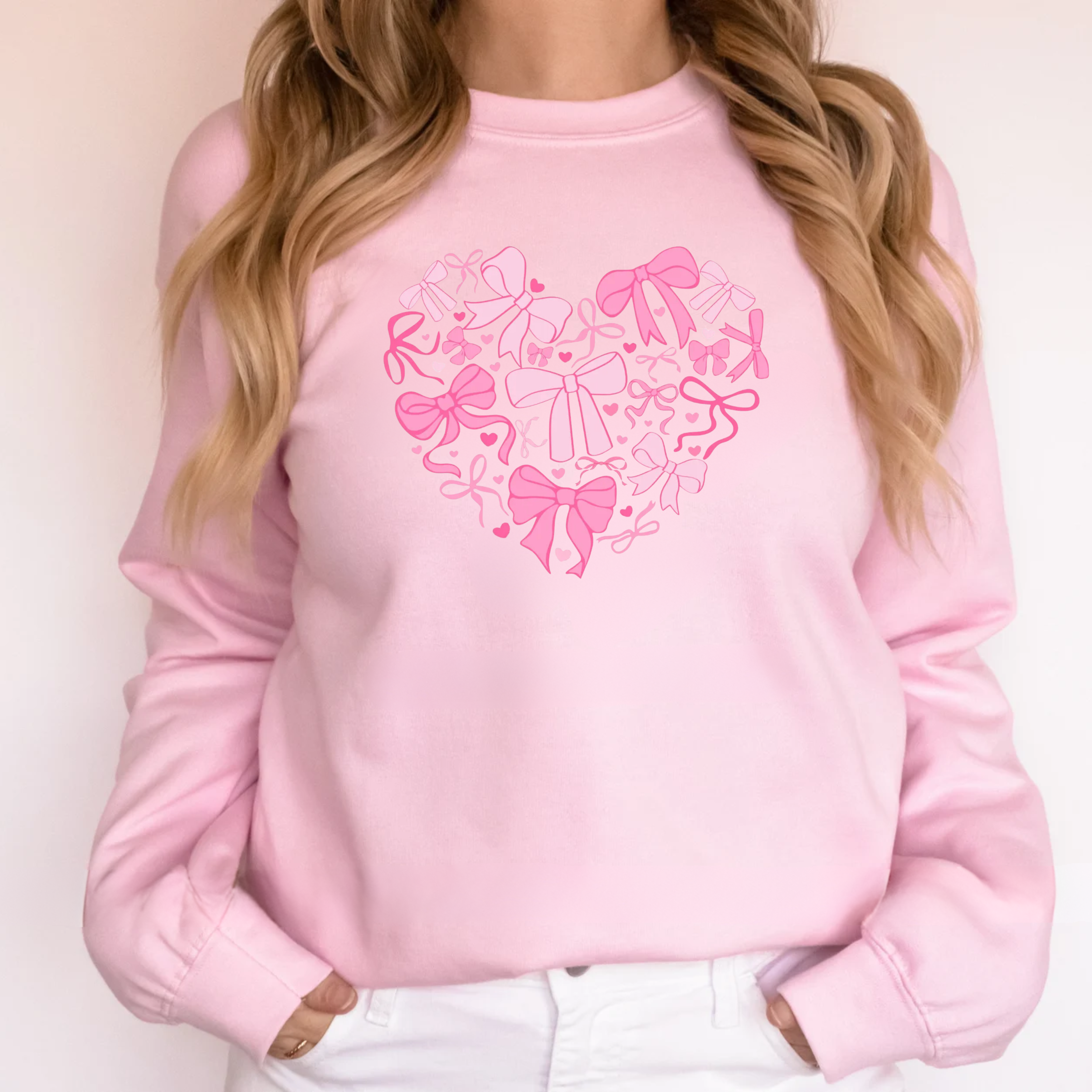 Coquette Bows Heart Sweatshirt