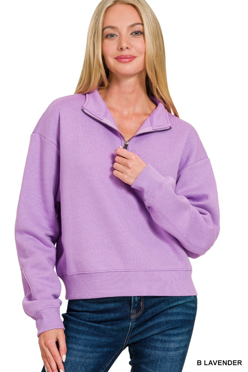 Lovely Lavender Quarter Zip Pullover