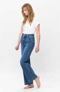 Wendy Double Button High Rise Wide Leg Jeans