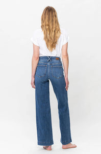 Wendy Double Button High Rise Wide Leg Jeans