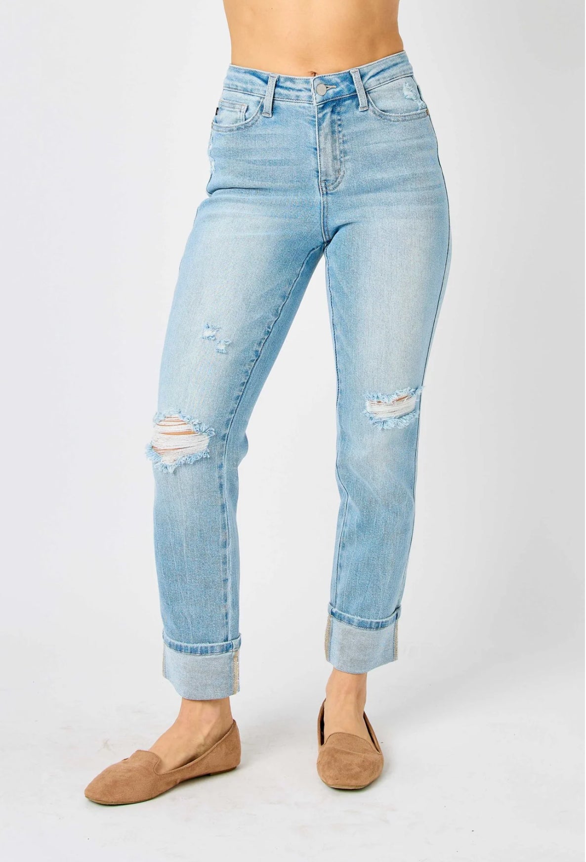 Seeing Stars Mid Rise Judy Blue Boyfriend Jeans