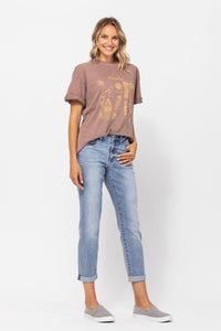 Braxton Bleach Wash Boyfriend Jeans