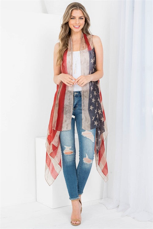 Vintage Americana Kimono Vest