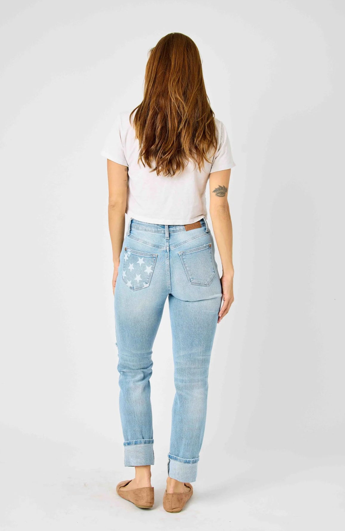 Seeing Stars Mid Rise Judy Blue Boyfriend Jeans