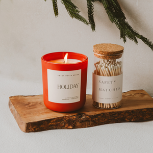 Holiday 15 oz Red Matte Soy Candle