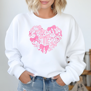 Coquette Bows Heart Sweatshirt