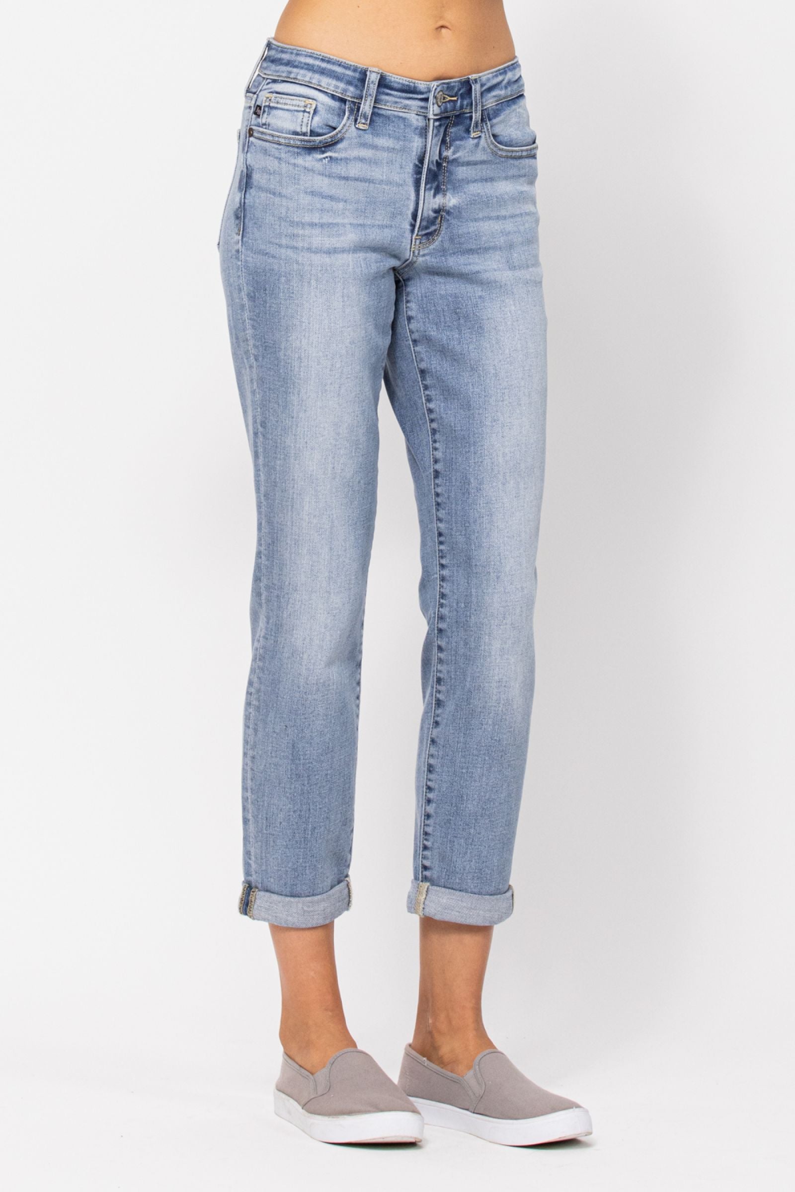 Braxton Bleach Wash Boyfriend Jeans