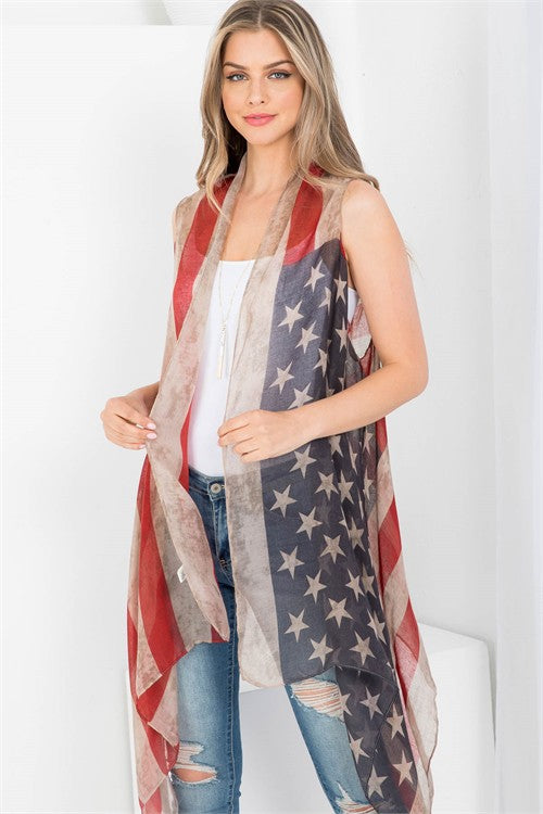 Vintage Americana Kimono Vest