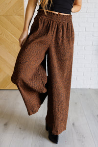 Harmony High Rise Wide Leg Pants in Brown