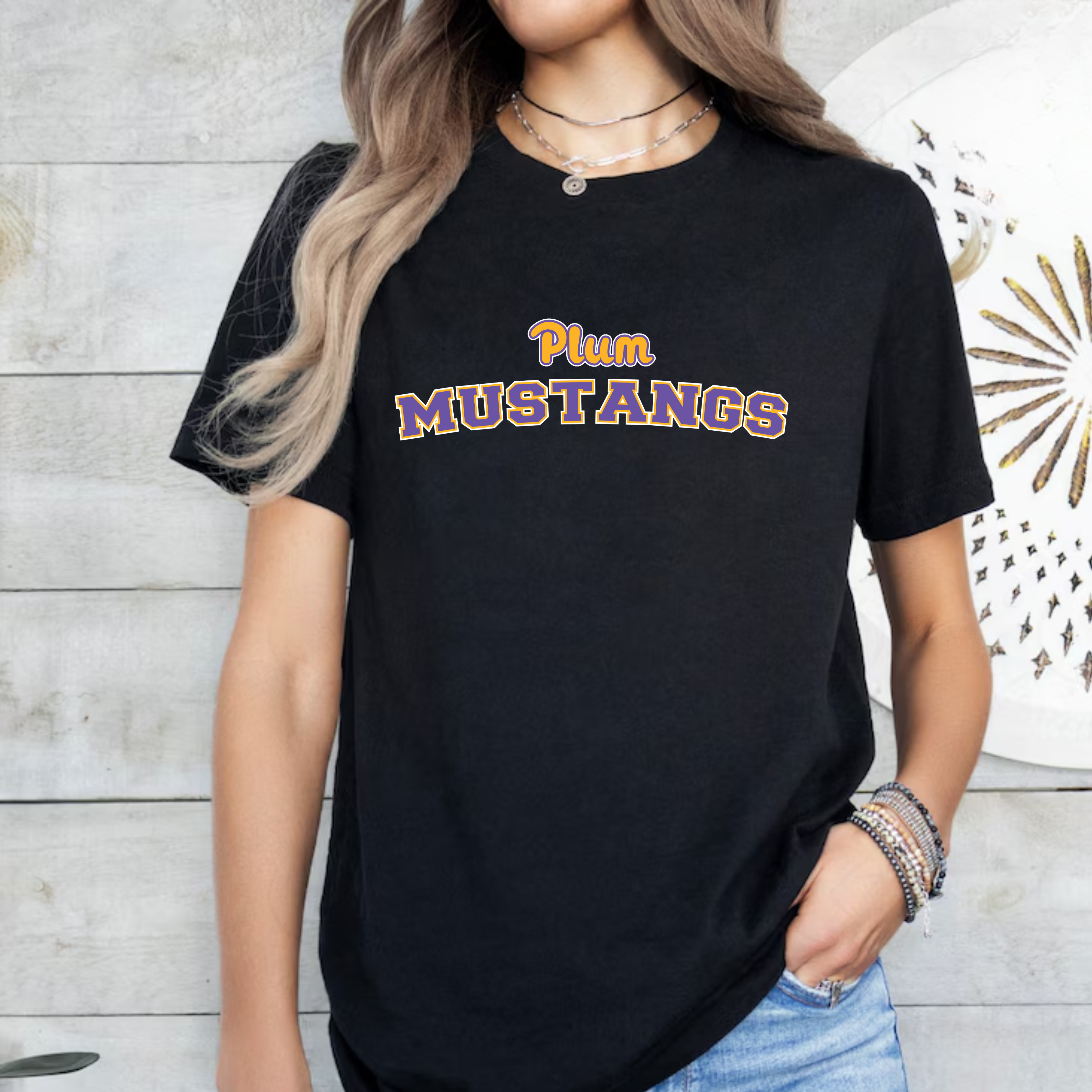 Plum Mustangs Tee