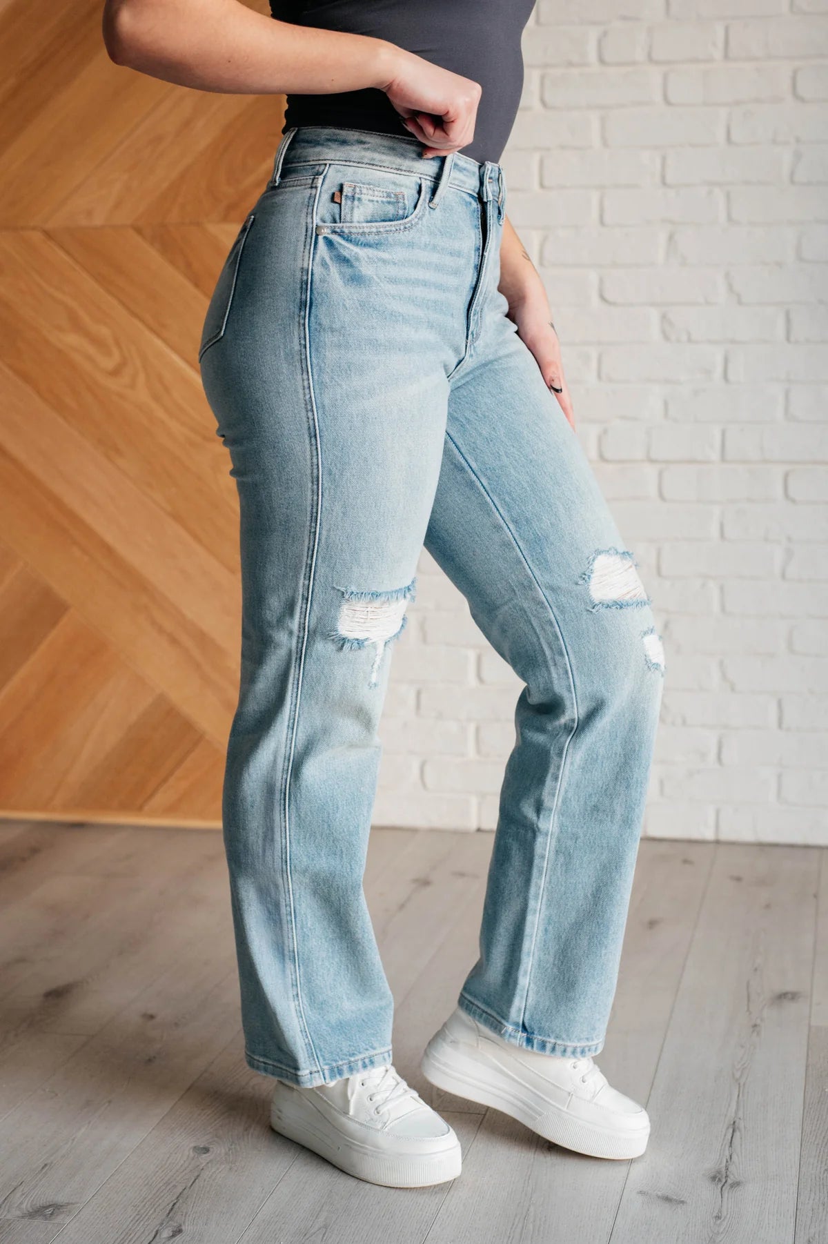 Cici High Waist Rigid Magic 90's Straight Jeans