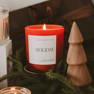 Holiday 15 oz Red Matte Soy Candle