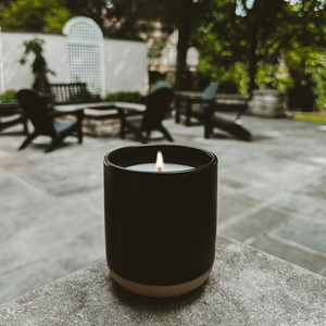 Citronella 12 oz Black Stoneware Candle