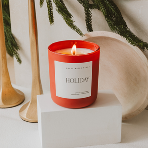 Holiday 15 oz Red Matte Soy Candle